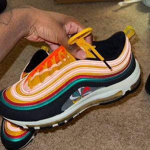 Multi colored air max 97 size 9